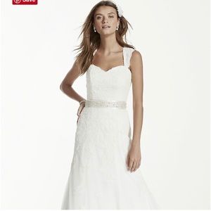 Keyhole Ivory Wedding Dress from David’s Bridal